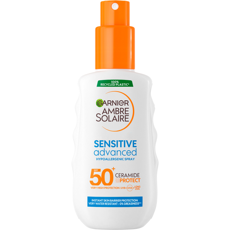 Aurinkosuihke Garnier Ambre Solaire 150 ml Sensitive Advanced 50+