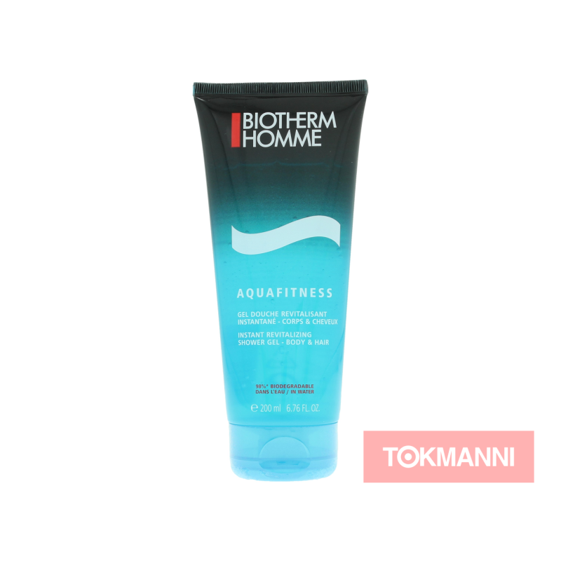 Suihkugeeli, Biotherm 200 ml Homme Aquafitness Revitalizing Body And Hair