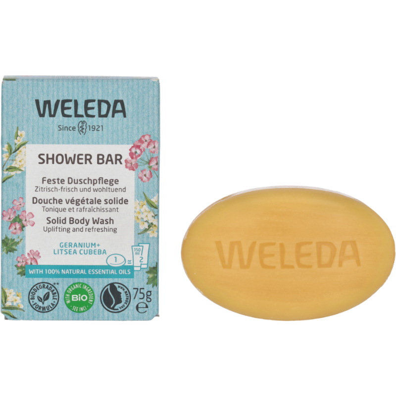 Palasaippua Weleda 75 g Geranium & Litsea cubeba