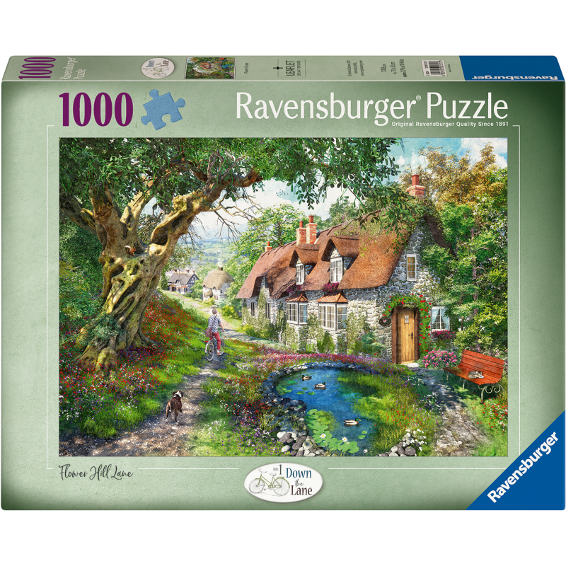 Palapeli Ravensburger 1000 palaa Flower Hill Lane