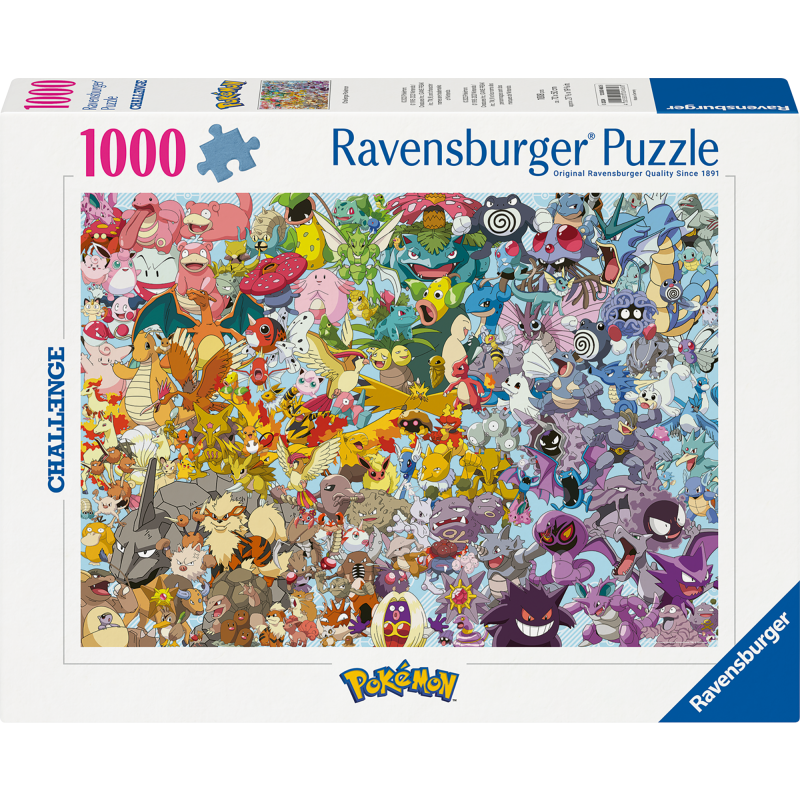 Palapeli Ravensburger 1000 palaa Challenge Pokémon