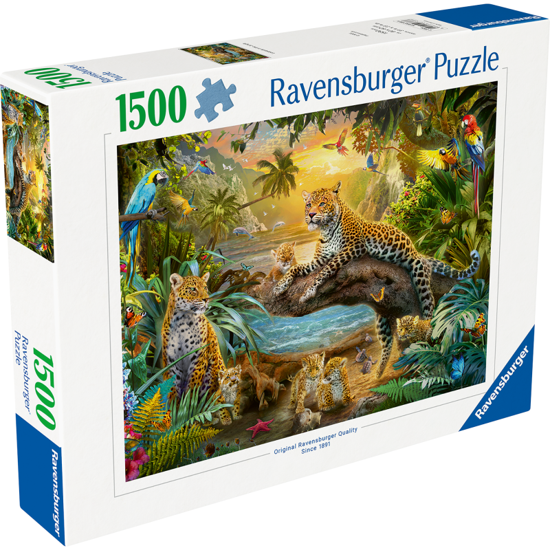 palapeli Leopard Family In The Jungle 1500palaa