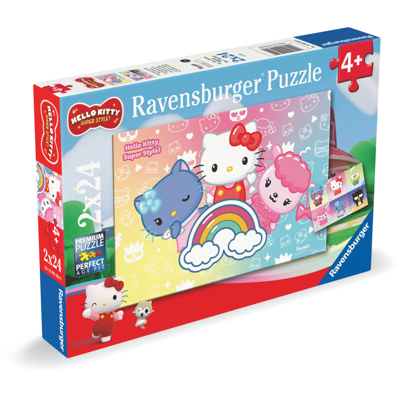 Palapeli Ravensburger 2 x 24 palaa Hello Kitty Super Style