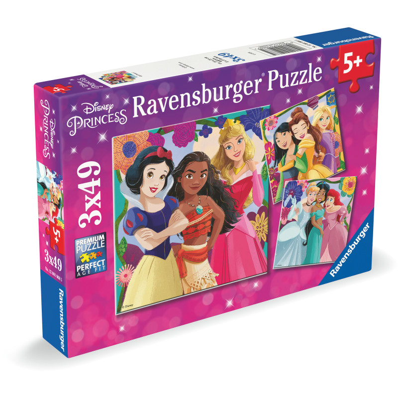 Palapeli Ravensburger 3 x 49 palaa Disney Princess