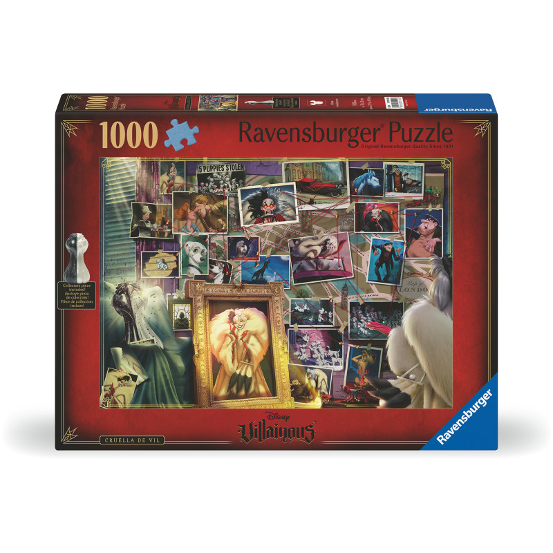 Palapeli Ravensburger 1000 palaa Villainous Cruella de Vil