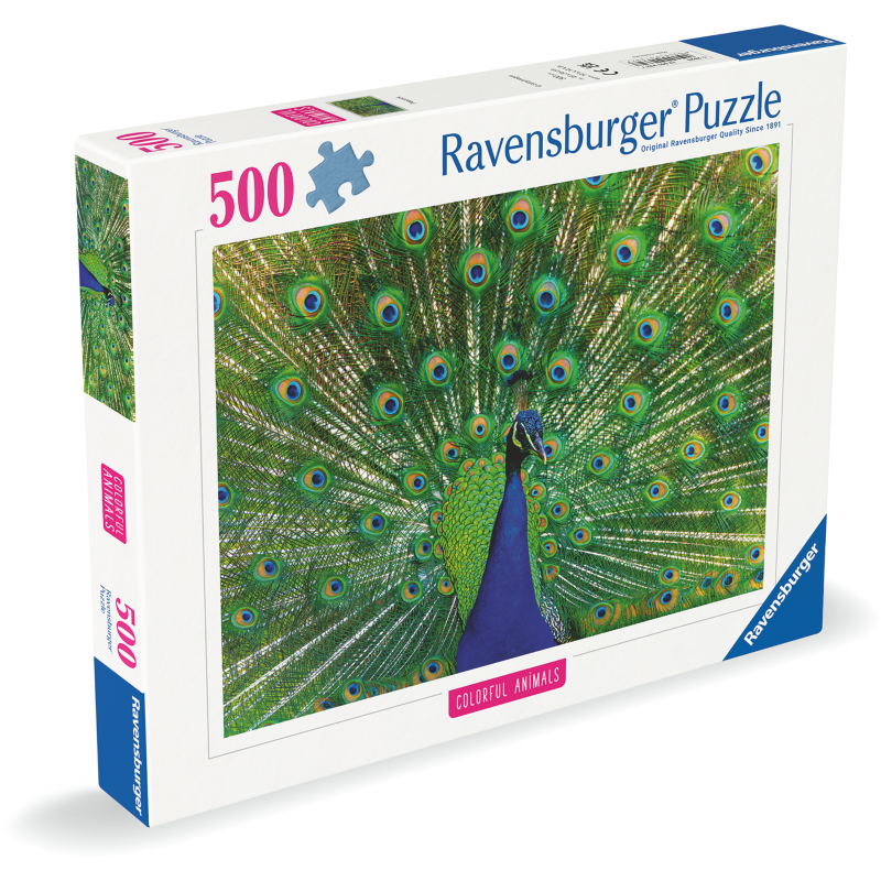 Palapeli Ravensburger 500 palaa Peacock