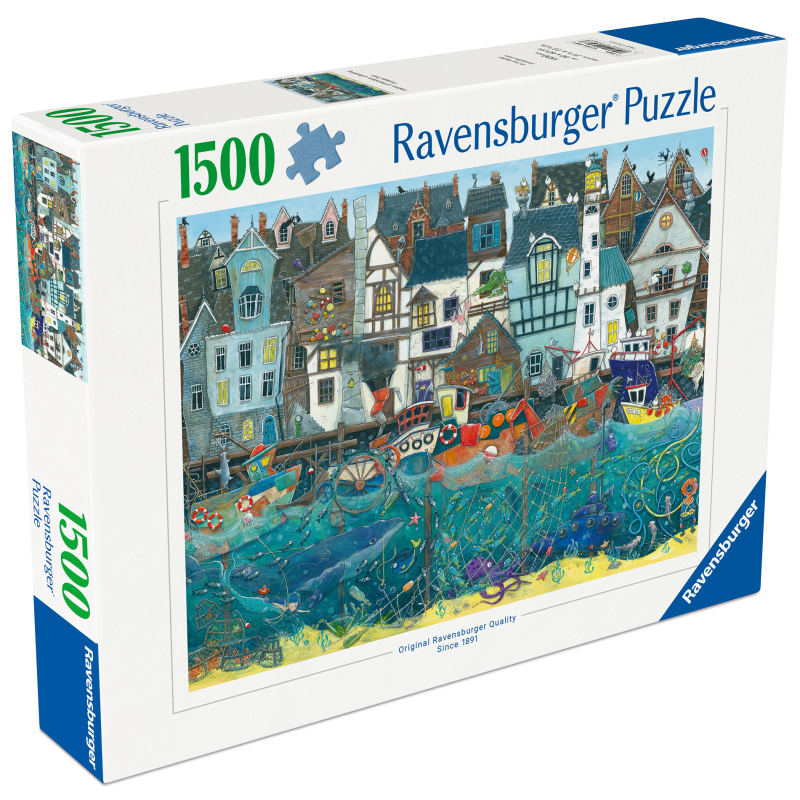 Palapeli Ravensburger 1500 palaa Ship/Habour