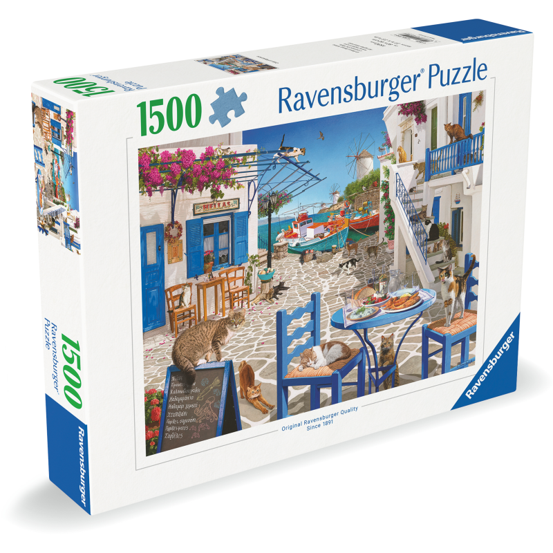 Palapeli Ravensburger 1500 palaa Cats Of Mykonos