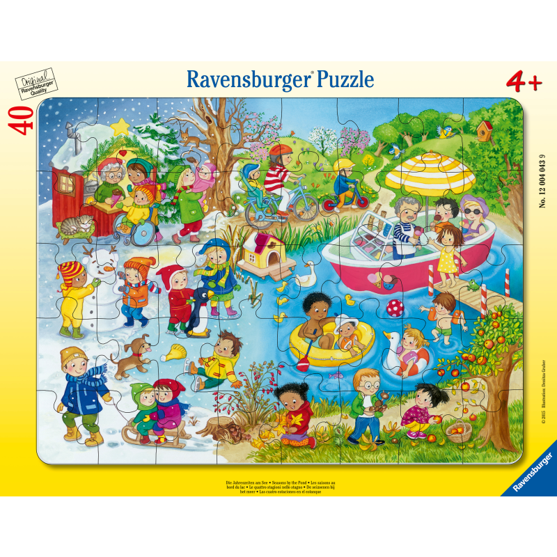 Palapeli Ravensburger 40 palaa Seasons At The Lake Frame Puzzle