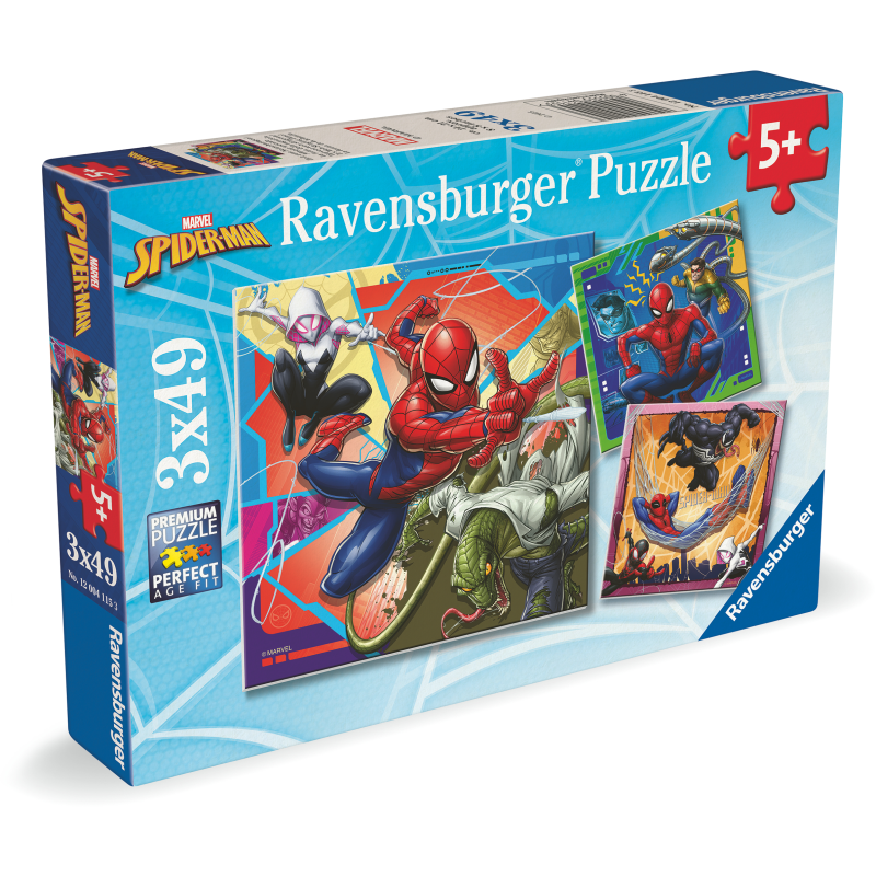Palapeli Ravensburger 3 x 49 palaa Marvel Spider Man
