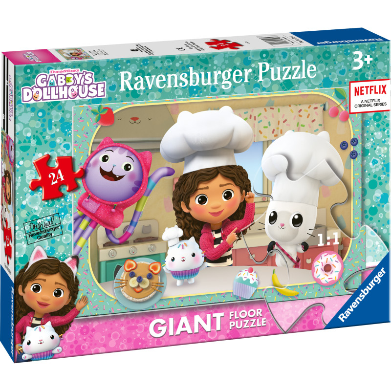 Lattiapalapeli Ravensburger 24 palaa Gabby's Dollhouse A