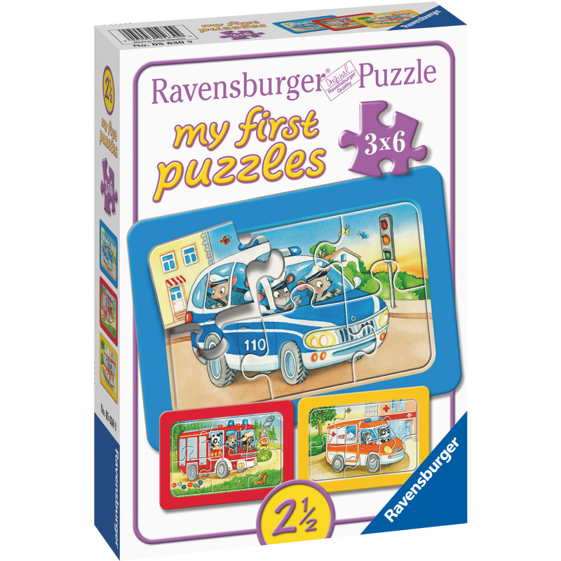 Palapeli Ravensburger Animals In Action 3x6 palaa