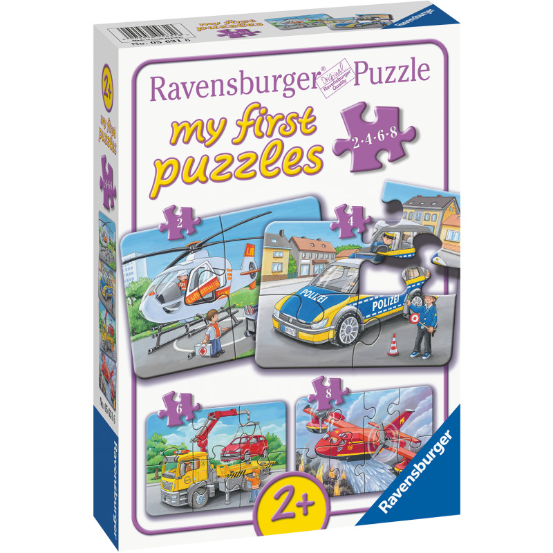 Palapeli Ravensburger My Emergency Vehicles 2/4/6/8 palaa