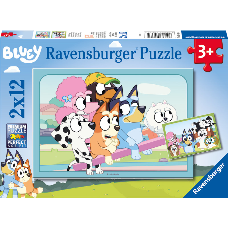 Palapeli Ravensburger 2 x 12 palaa Bluey