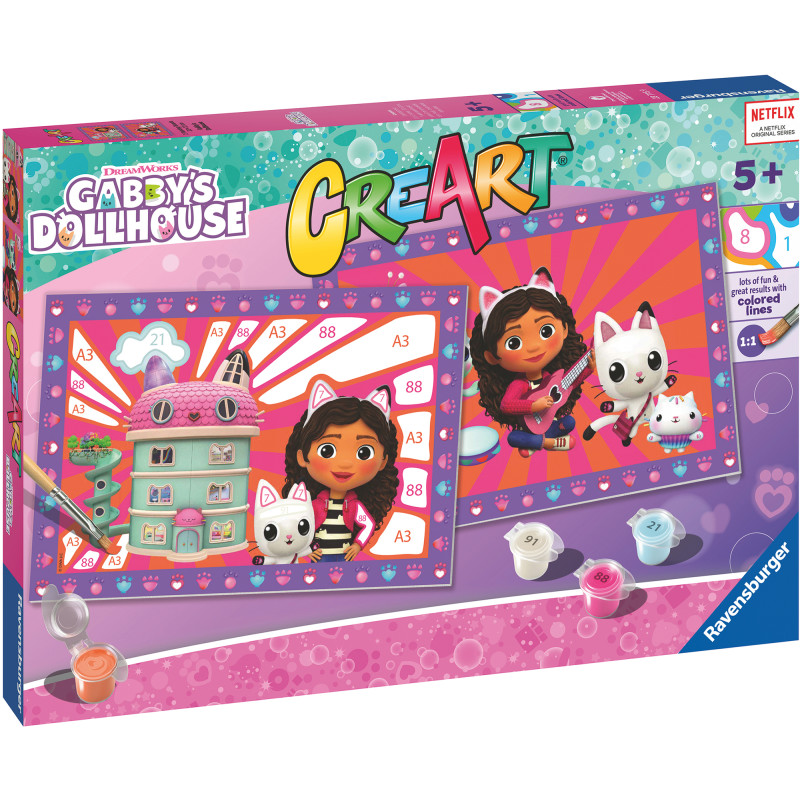 Maalaussetti Ravensburger CreArt Gabby's Dollhouse