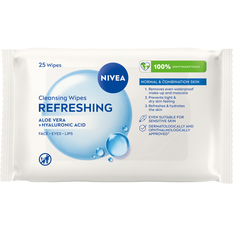 Puhdistusliinat Nivea 25 kpl Daily Essentials Refreshing