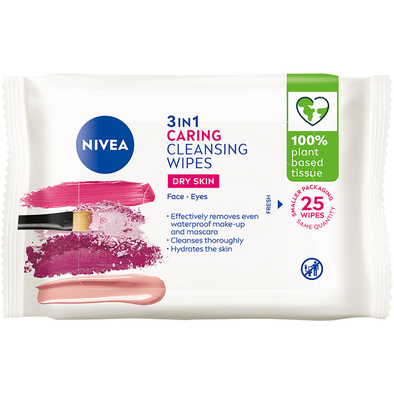 Puhdistusliina Nivea 25 kpl kuivalle ja herkälle iholle