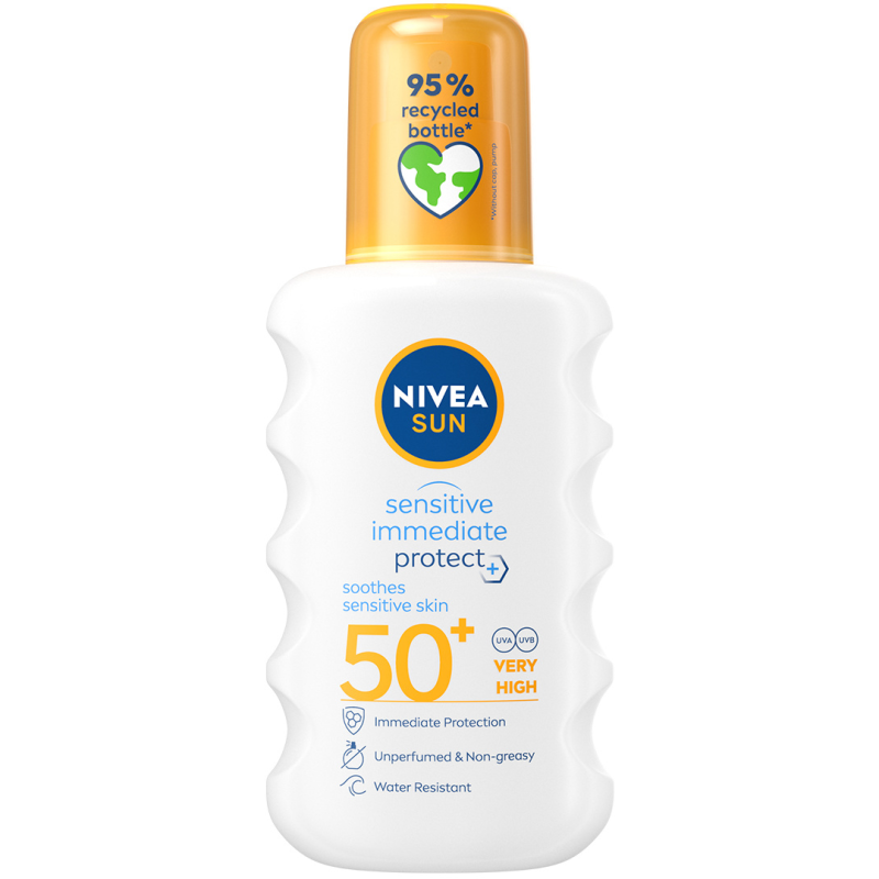 Aurinkosuihke Nivea Sun 200 ml Sensitive Soothing SK50+