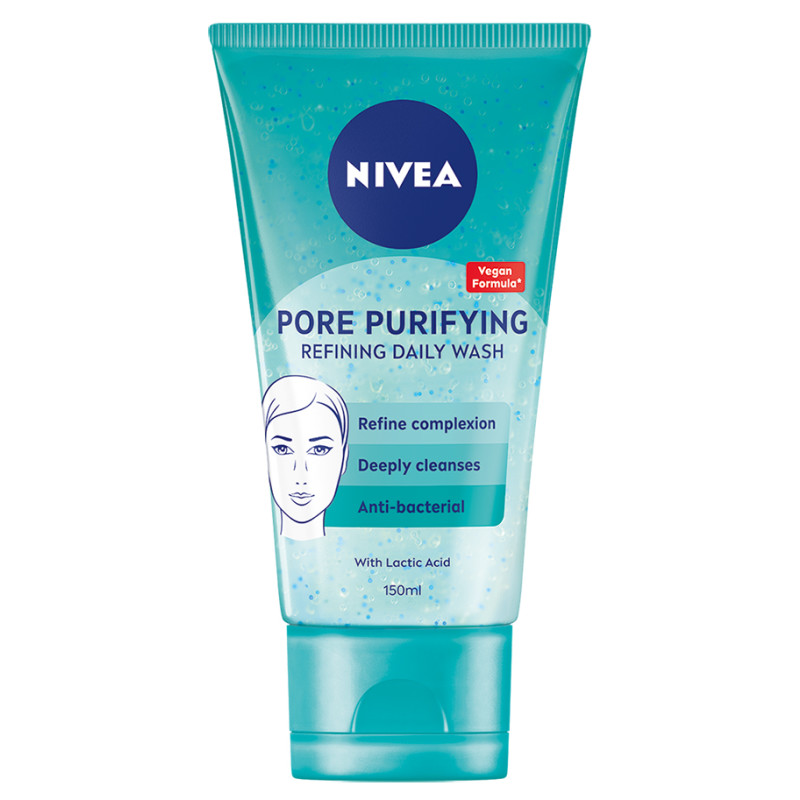 Puhdistusgeeli Nivea 150 ml Pore Purifying Refining Daily Wash kuoriva