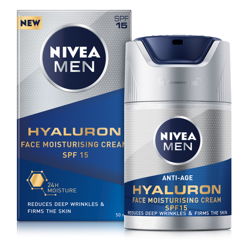 Kasvovoide Nivea Men 50 ml Anti-Age Hyaluron Face Moisturising Cream SK15