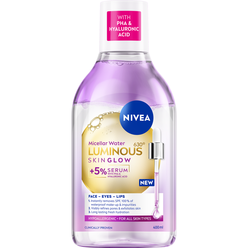 Misellivesi Nivea 400 ml Luminous630 Skin Glow