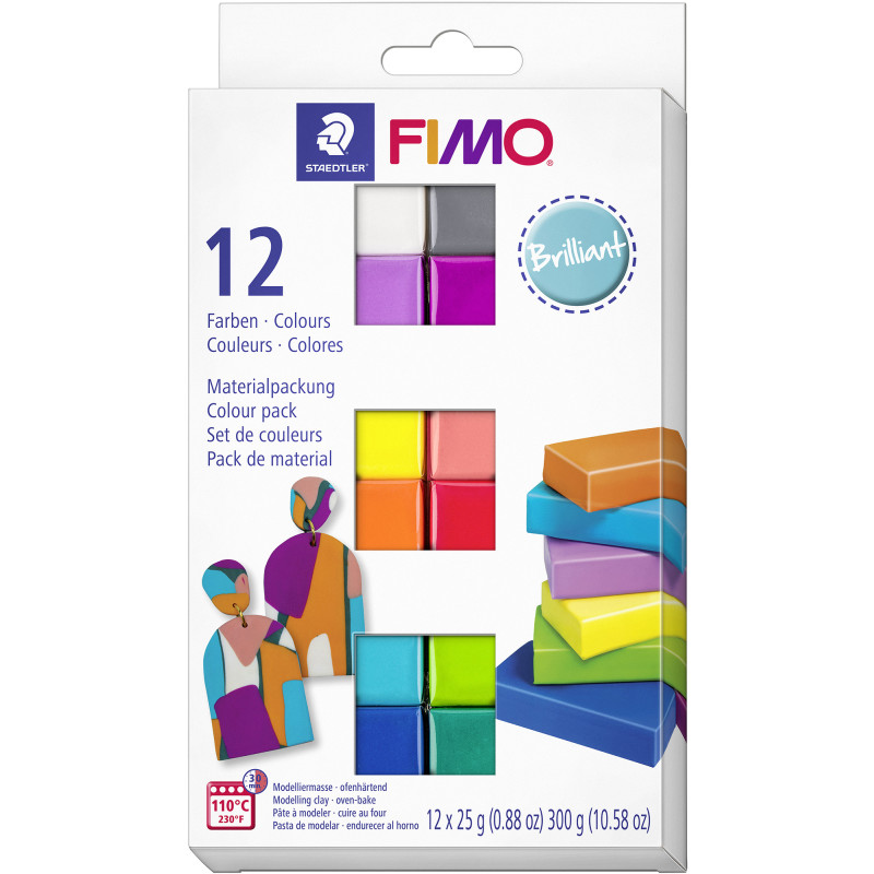Muovailumassa FIMO 12 x 25 g Soft perusvärit