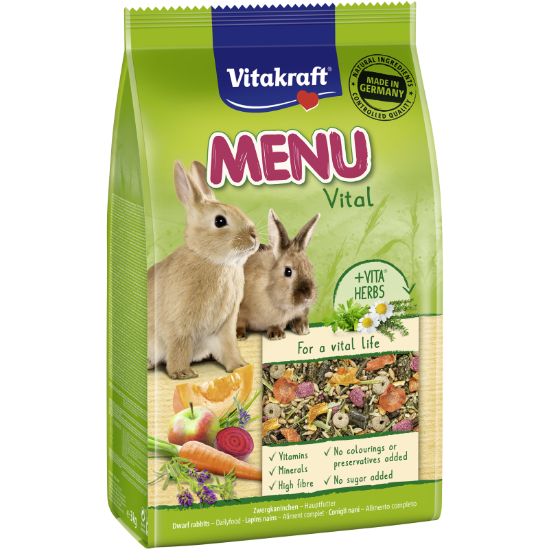 Kanin täysravinto Vitakraft Menu Vital 3 kg