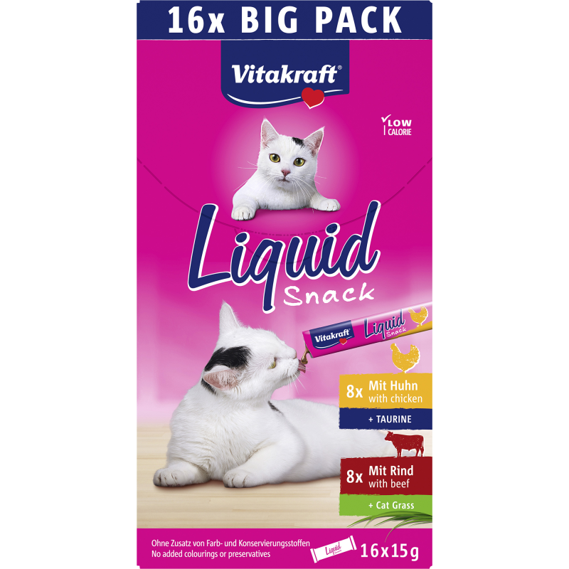 Kissanherkku Vitakraft 16  x 15 g Liquid Snack Multipack