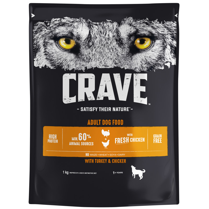 Koiranruoka 1 kg kalkkuna-kana