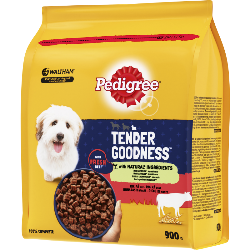 Koiranruoka Pedigree 900g Tender Goodness Härkää S 