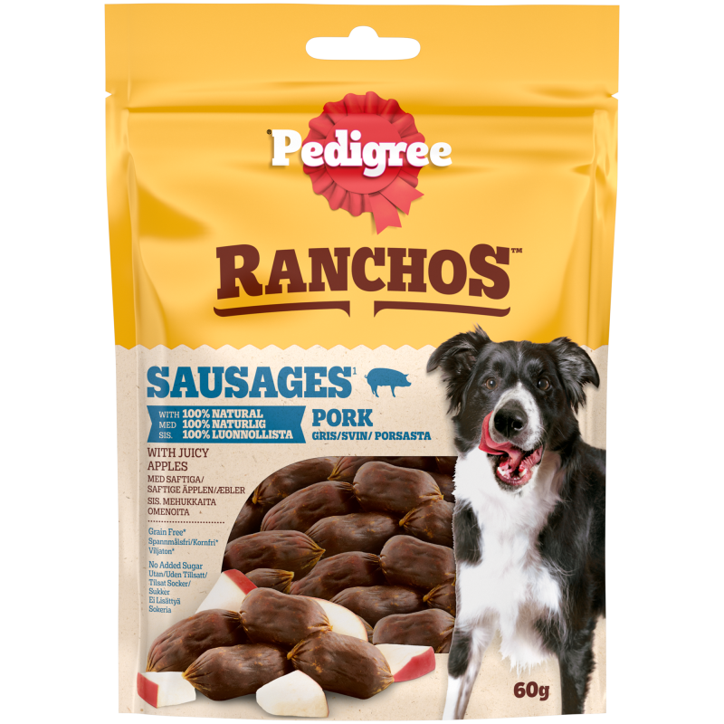 Koiran herkku Pedigree 60 g Ranchos Sausages