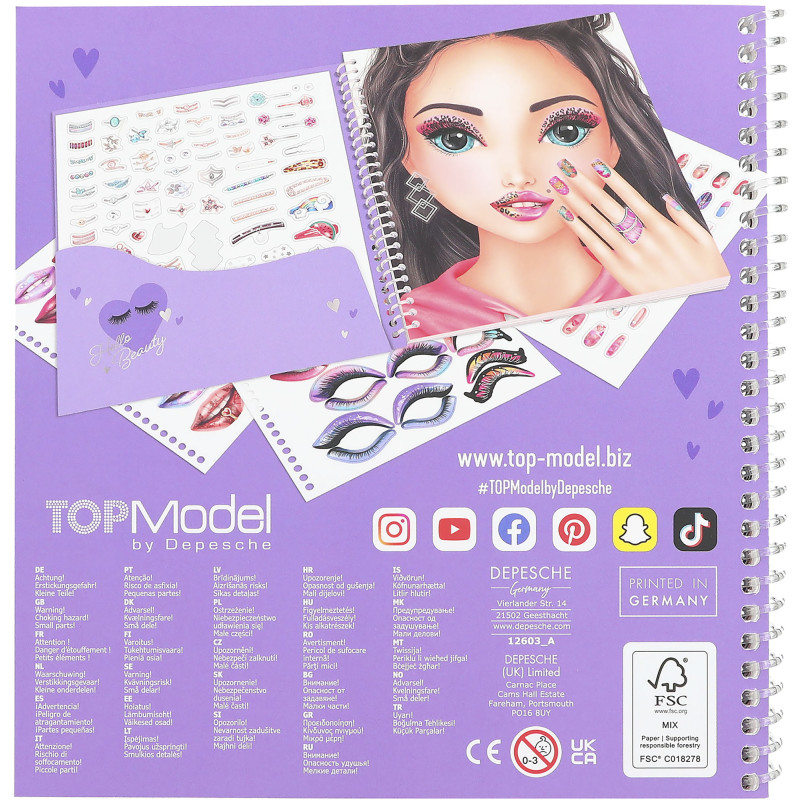 TOPMODEL STYLE ME UP FACE STICKERSBOK FACE & NAILS – NORA & KATIE