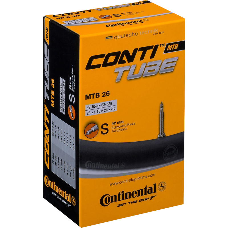 Sisärengas Continental Contitube MTB 26”, Presta-venttiili