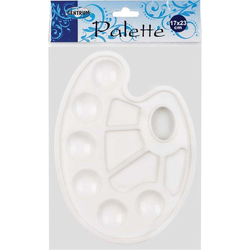 Väripaletti 10 värille 17 cm x 23 cm muovia