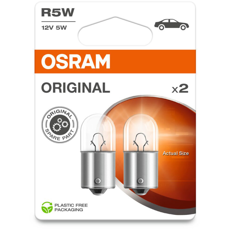 Merkkivalopolttimo Osram R5W BA15S 2 kpl