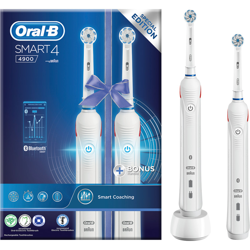 Sähköhammasharja Oral-B Smart 4900 Duo, 2 runkoa + 2 harjaosaa