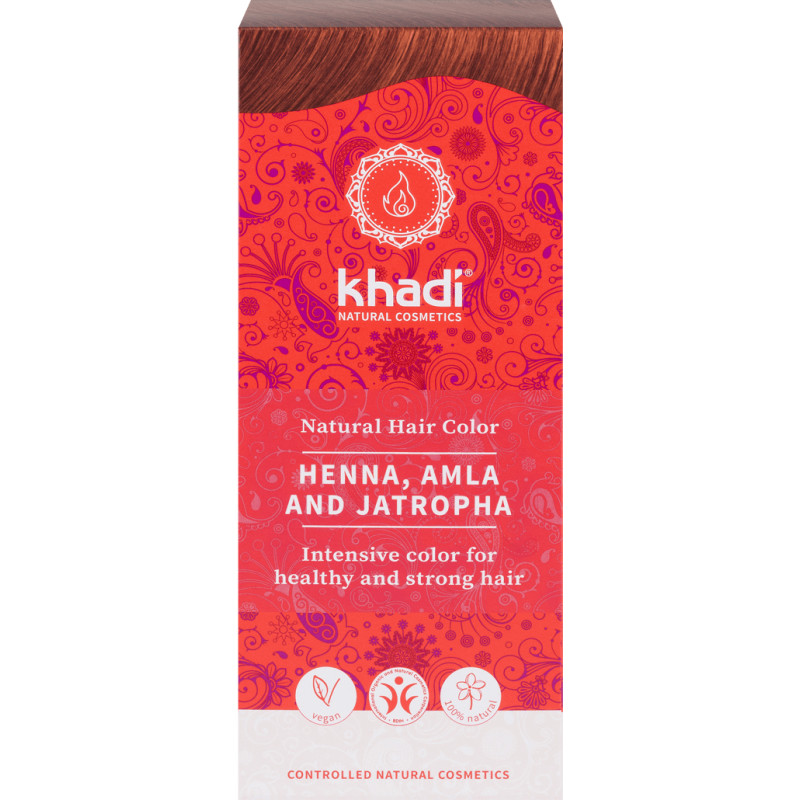 Kasvihiusväri Khadi 100 g Henna, Amla & Hathropa