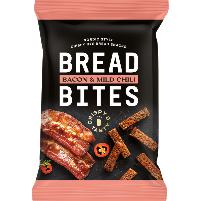 Leipätikut Bread Bites 80 g pekoni & mieto chili