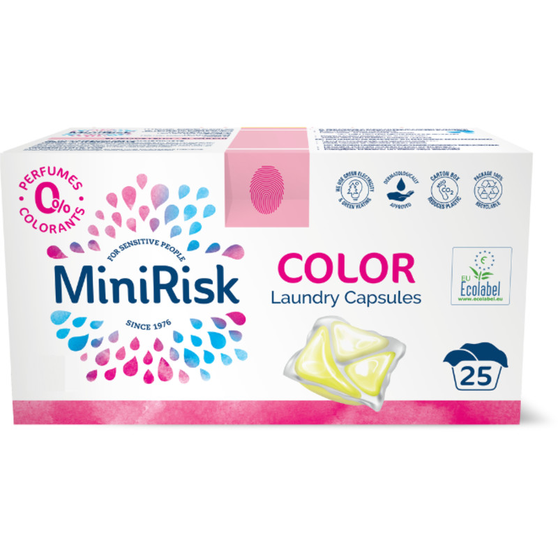 Pyykinpesukapseli Mini Risk 25 kpl Color