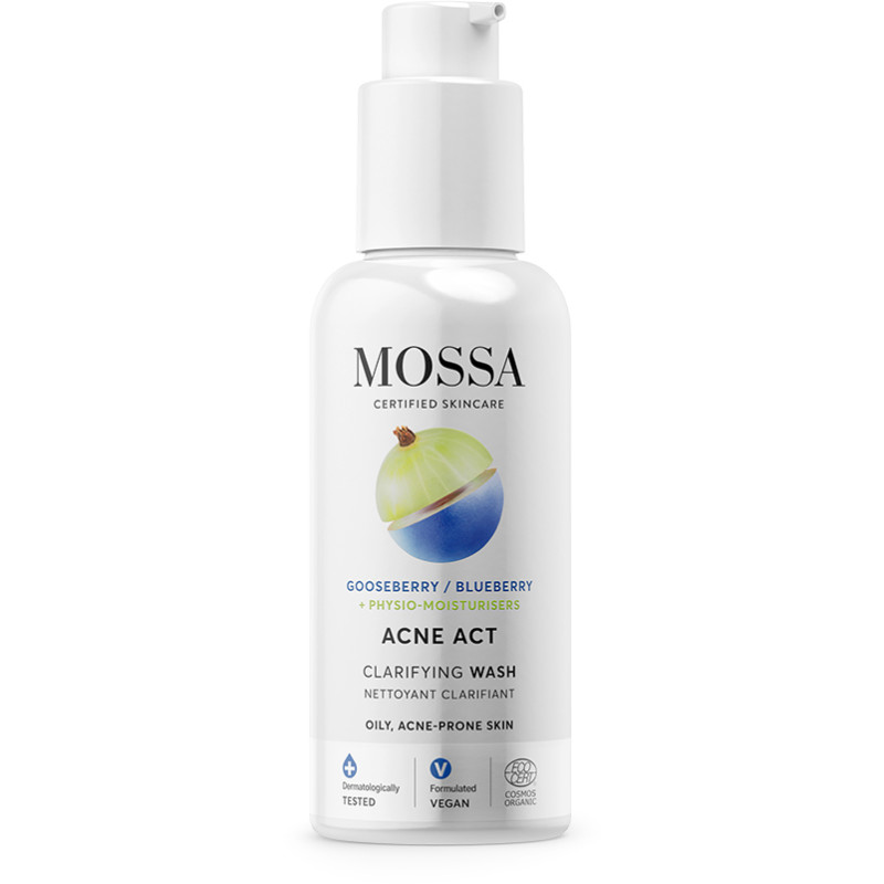 Puhdistusgeeli Mossa 140 ml Acne Act Clarifying