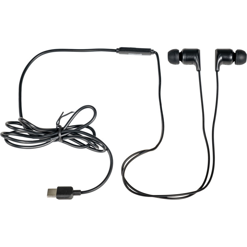 Nappikuulokkeet Maxell Bass13 EB10 USB-C, musta