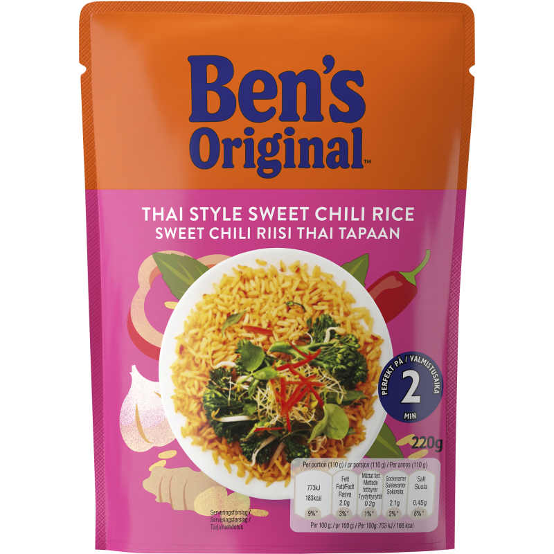 Valmisriisi Ben's Original 220 g Thai Sweet chili