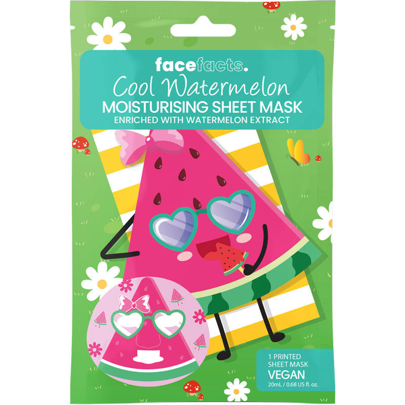 Kangasnaamio Face Facts kosteuttava vesimeloni