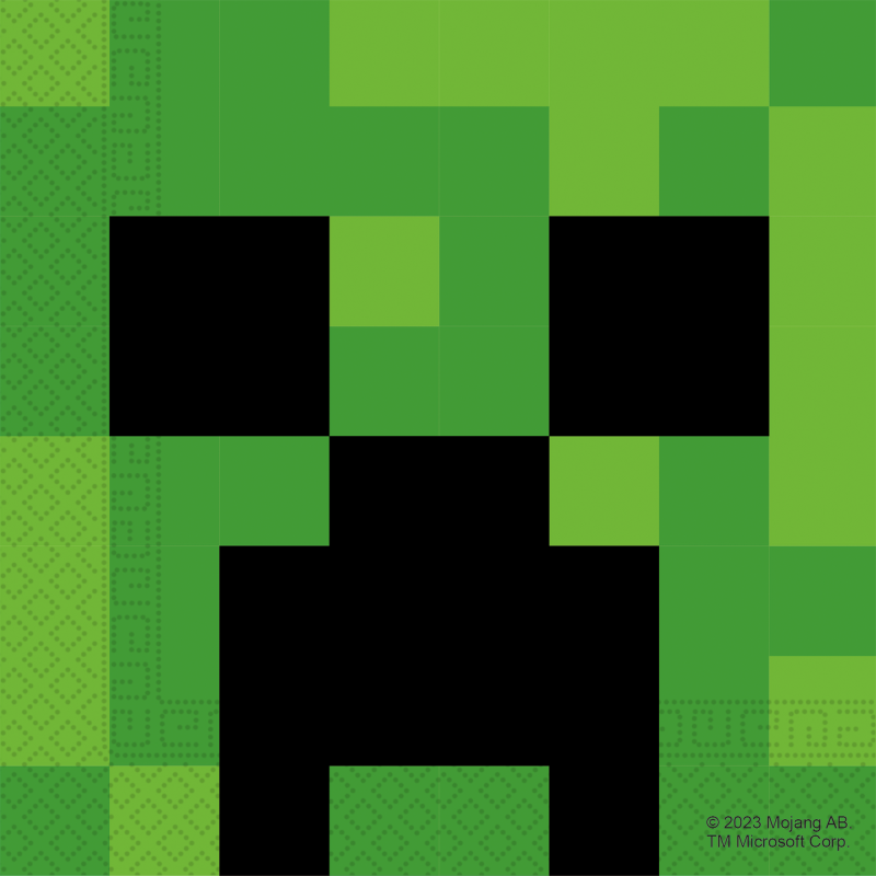Lautasliina Decorata Party 16 kpl 33 x 33 cm Minecraft