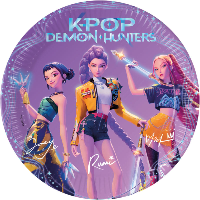 Kartonkilautanen Decorata Party 6 kpl 23 cm K-POP Demon Hunters