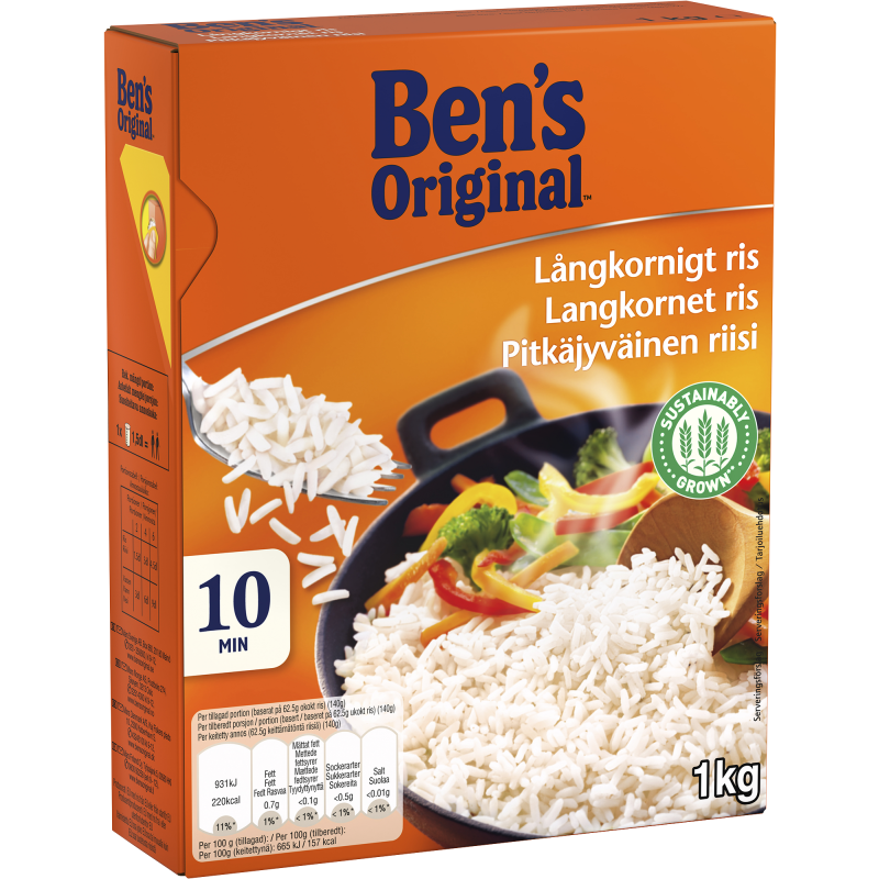 Riisi Ben's Original 1 kg pitkäjyväinen