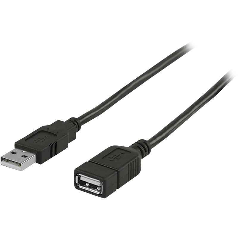 USB 2.0 -jatkokaapeli USB A uros - USB A naaras 2,0 m | tokmanni.fi
