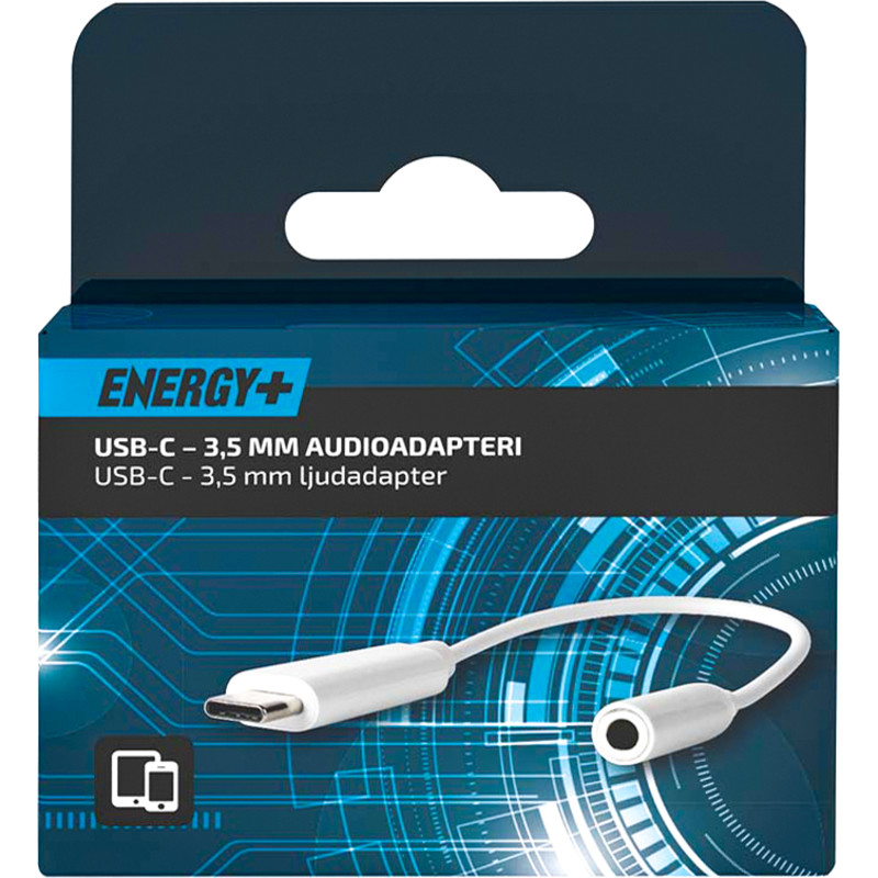 Adapterikaapeli Energy+ USB-C uros 3.5 mm naaras