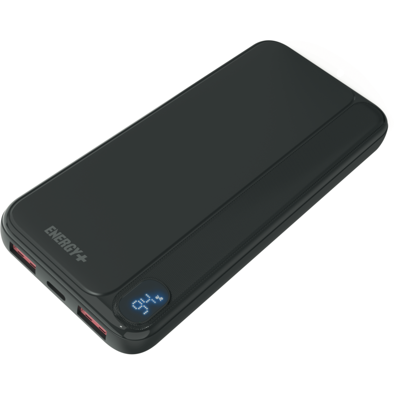 Varavirtalähde Energy+ Powerbank 10000 mAh 2 x USB-A + 1 x USB-C