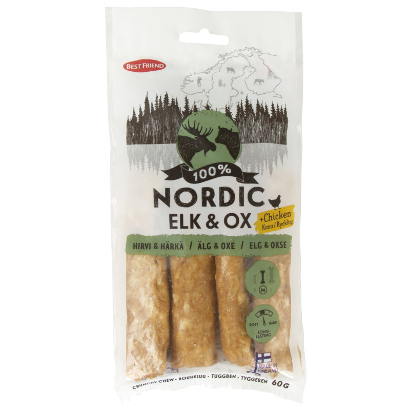 Puruluu Best Friend 4 kpl 60 g Nordic Hirvi & Härkä + Kana